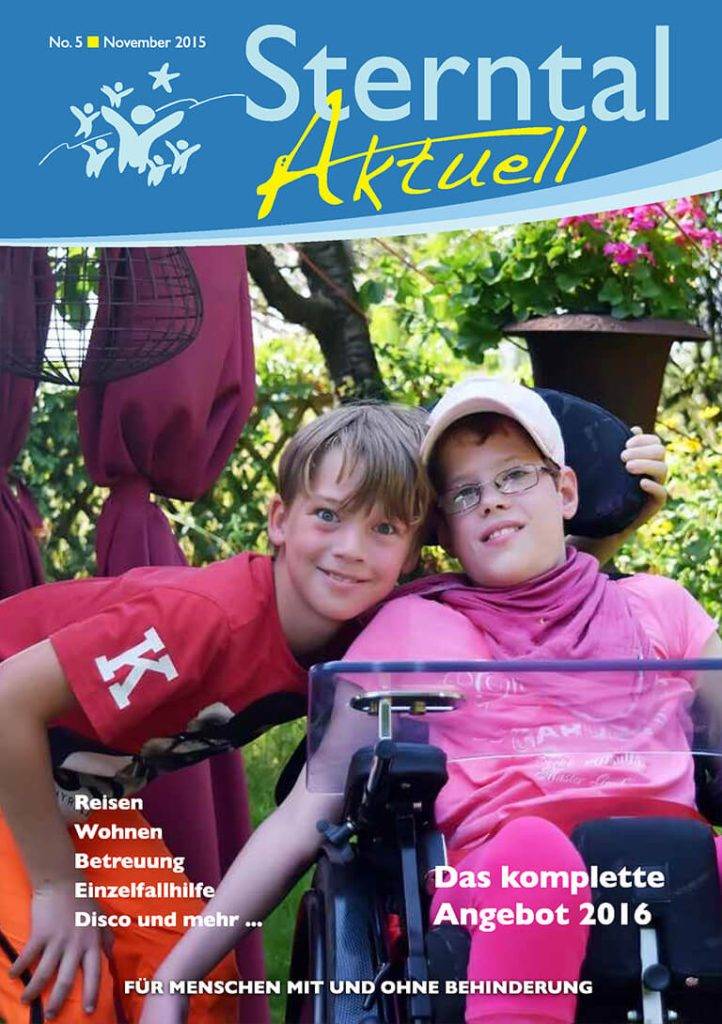 Sterntal aktuell zwei Jungs auf Titelbild einer davon im Rollstuhl